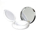 Skiennix Portable Air Cushion Puff Box - Luxurious White Silver Edge with Mirror & Powder Puff | 15g 0.5oz