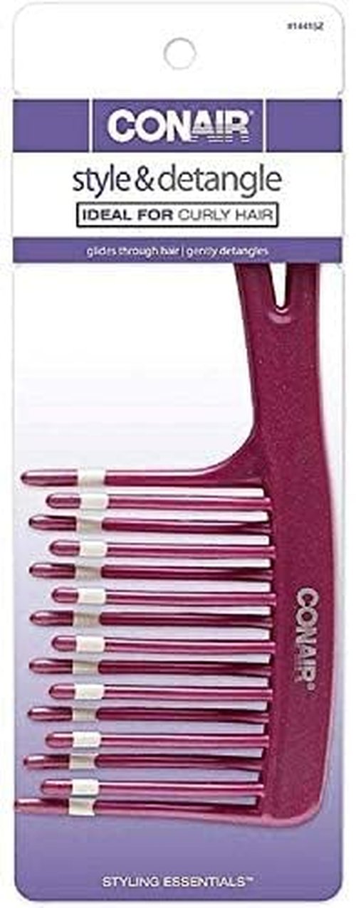 Conair Style & Detangle Comb - Effortless Hair Styling Tool | Pack of 3 Comb Set