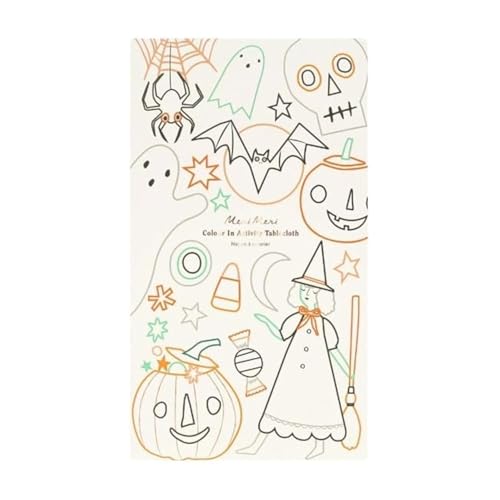 Halloween Color-In Activity Tablecloth - Disposable Kids Party Decor