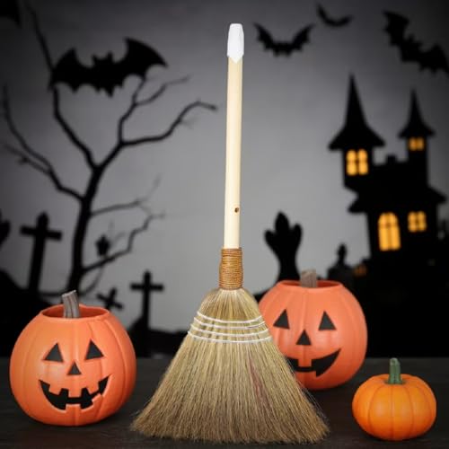 Natural Wedding Broom for Jumping Ceremony Handmade Vietnamese Straw Whisk with Wooden Handle - Variation of THIS Listing