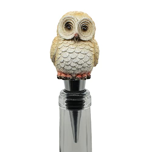 Owl Wine Bottle Stopper - Brown Decor for Beverage Sealing, Gift Idea