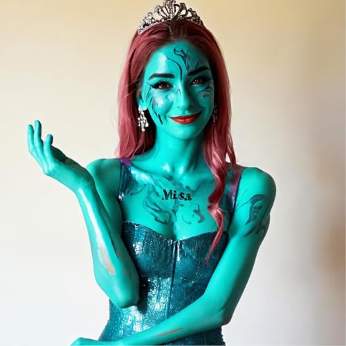 Teal Face & Body Paint Stick - Water-Based, Washable Halloween Cosplay Makeup - 1.06 OZ - Variation: Teal