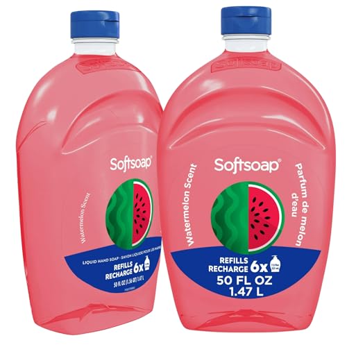 Liquid Hand Soap Refill - Watermelon Scent, 2 x 50 Fl Oz, Seasonal Edition