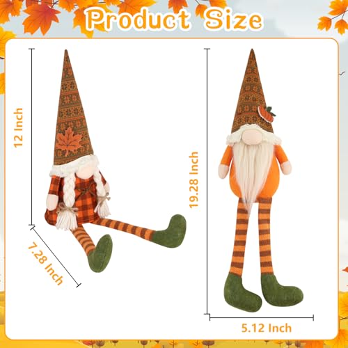 Fall Gnome Decor Set - Cute Plush Autumn Tabletop Home Decorations