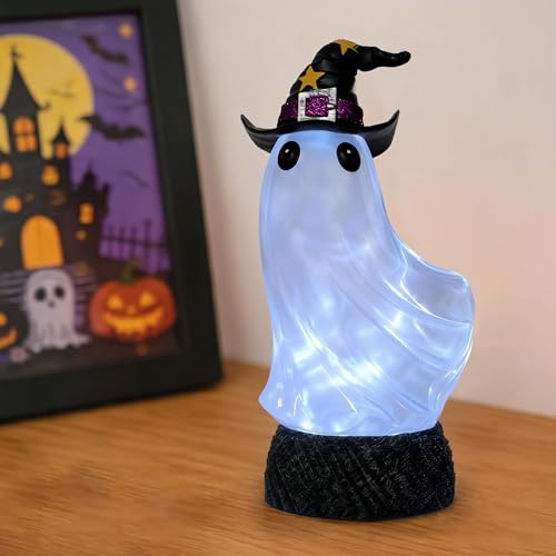 Halloween Lighted Ghost Swirling Water Globe - Smoky Water Variant