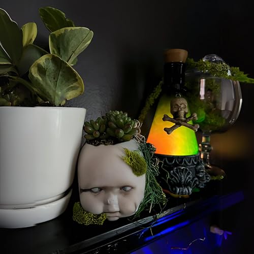 Halloween Plastic Doll Heads - Spooky Decor for Haunted House & Parties, 12 Pack
