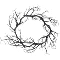 Halloween Door Wreath Fake Twig Garland Outdoor Decor Scary Front Door Accessory