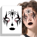 Halloween Spider Web Face Tattoo Sticker - Pattern-16, 8 Sheets for Cosplay & Party