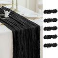 Black Cheesecloth Table Runner 10ft Set of 5 for Fall Wedding Halloween Thanksgiving