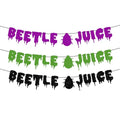 Halloween Party Banner Decorations Glitter Beetle Theme Pre-Strung Banner for Kids Adults