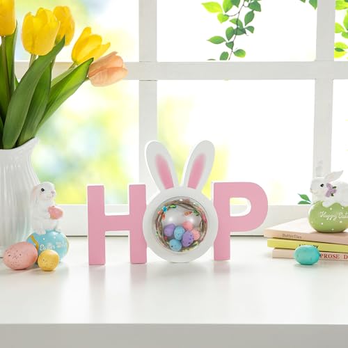 Easter Hop Wooden Bunny Sign - Spring Table Decor for Easter Party - Variation of THIS listing