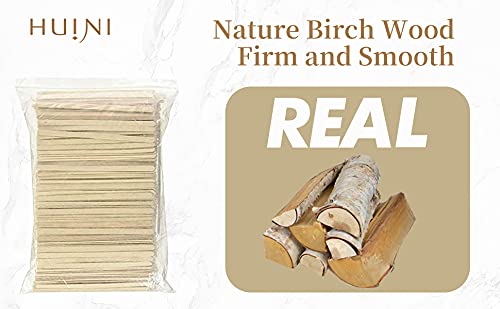 Huini 1000 Ct. Wooden Waxing Applicators Sticks for Face & Eyebrows Wax Spatula Hair Removal CD-S02-3