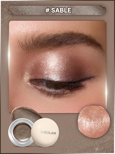 SHEGLAM Starstruck Cream Eyeshadow Pot - High Pigment Long-Lasting Sable