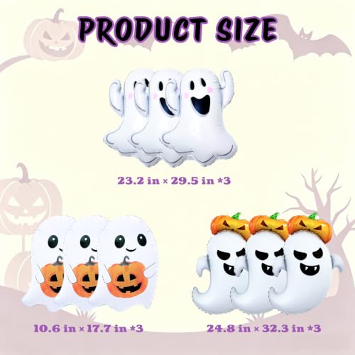 Halloween Foil Balloons Ghost Pumpkin Mylar Decorations Party Supplies