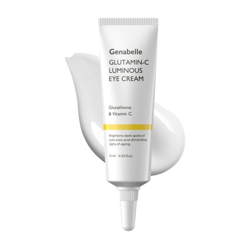 Genabelle Glutamin-C Luminous Eye Cream - Illuminating Formula with Glutathione & Vitamin C - Reduces Puffiness & Fine Lines - 0.33 fl oz