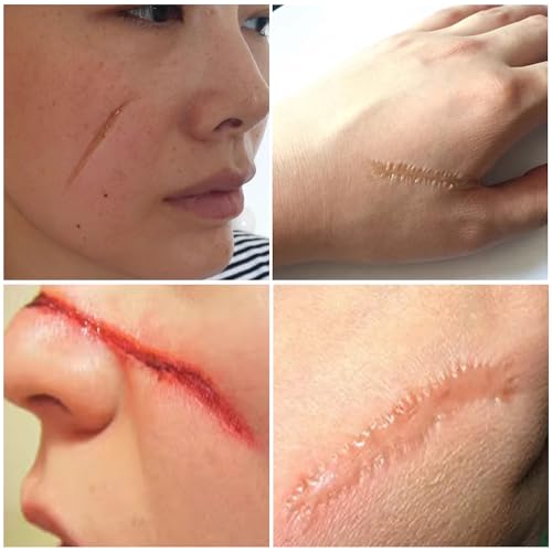 Rigid Collodion Scar Makeup Kit with Brush & Remover - Halloween & Cosplay Effect