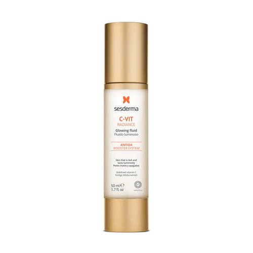 Sesderma C-VIT Radiance Glowing Fluid - Brighten Dull Skin & Combat Fatigue | 50ml Antioxidant Serum