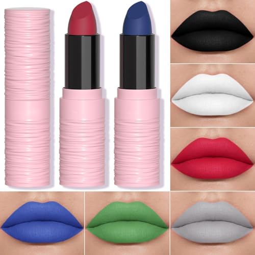 Matte Lipstick Face & Body Paint Stick - Green, Black, White, Blue, Halloween LC05