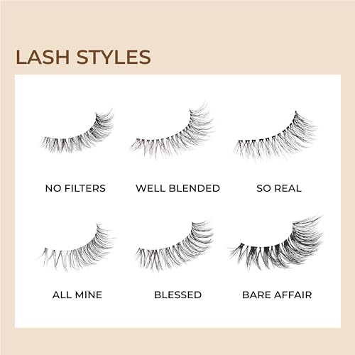False Eyelashes 4 Pairs, Wispy Natural Look, Reusable, Ultra Thin Band – My Lash But Better