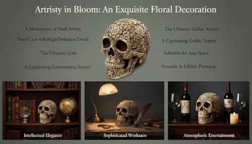 Life Size Plastic Skull Prop for Halloween Haunted House Gothic Decor