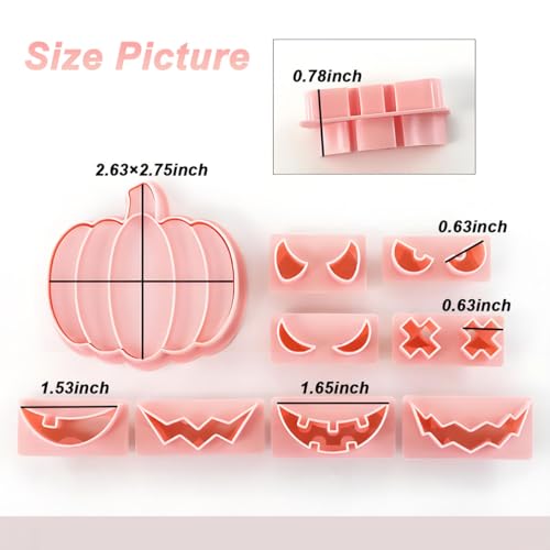 Halloween Cookie Cutter Set 3D Pumpkin Shape with Variation K - DIY Baking & Decoration