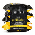 Men's Charcoal Face & Body Cleansing Wipes - 4 Pack (30 Count Each) - Deep Oil Control & Hydrating