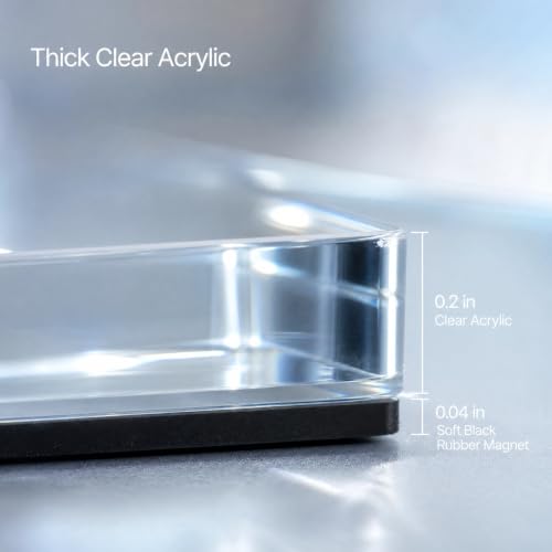 DIY Clear Acrylic Magnet Set - Square & Round 18 Pack for Crafts & Decoration