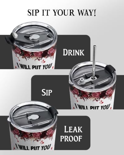 Halloween 4 Funny Cat Trunk Tumbler - Dark Humor 20oz Gift