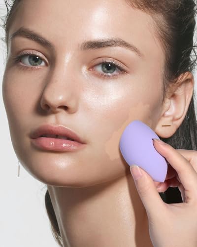 Purple Makeup Sponge Set 4 Pieces Latex-Free Foundation Blenders