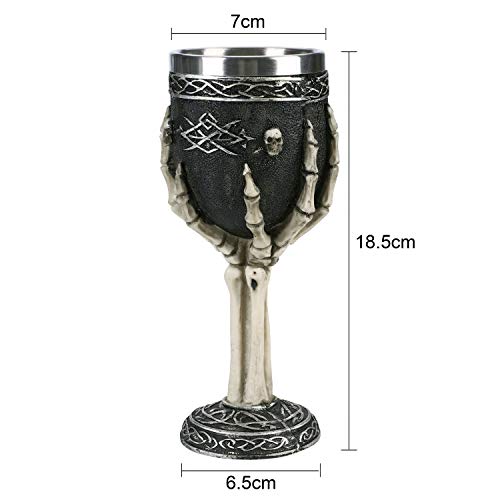 Skull Chalice Wine Goblet 7oz Goblet C Gothic Skeleton Drinking Cup Halloween Decor