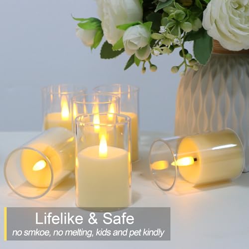 6 Pack Flameless LED Votive Candles with Timer & Remote - Safe, Long Lasting Battery Operated Decor