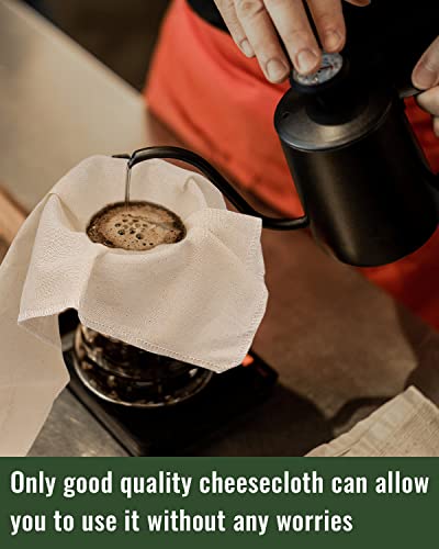 Reusable Cheesecloth Set - Grade 100, 5 Pieces 20x20 Inches for Straining & Canning