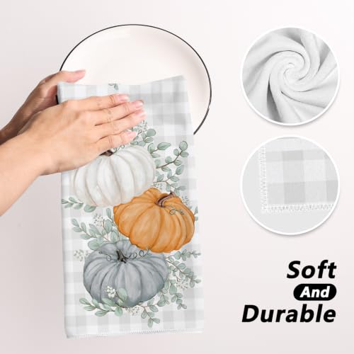 Multicolor Fall Kitchen Towels Set of 2 18x26 Inches Autumn Thanksgiving Decor