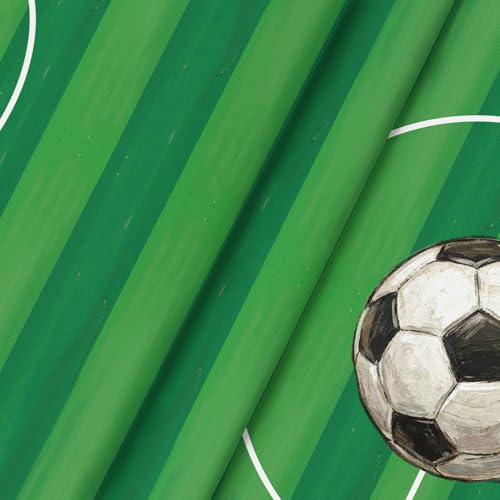60x84 Inch Rectangular Football Tablecloth - Green World Cup Decor