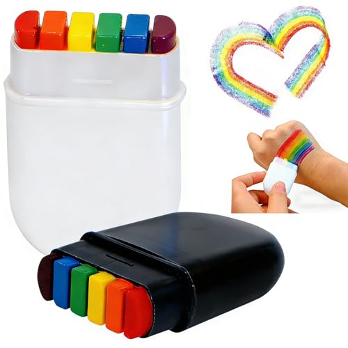 Rainbow Pride Face Paint Sticks & Crayons - Vibrant Support Colors 2PCS