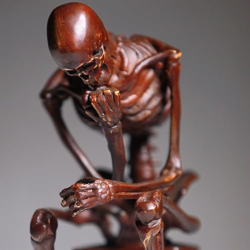 Bronze Skeleton Thinker Sculpture Halloween Halloween Art Home Decor
