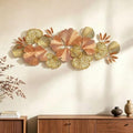Large Metal Wall Art Ginkgo Leaves - Copper & Gold 3D Wall Decor, Indoor Outdoor Home Accent - Gold Variation