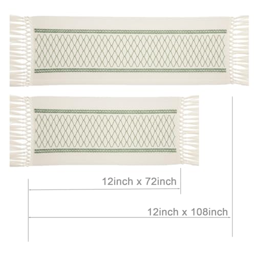 Hibate Brown Boho Macrame Table Runner 12x72 Inches for Rustic Home Decor - Variation: Boho_Brown / 12" W x 72" L