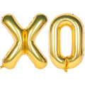 Gold Letter Balloons 40 Inch Jumbo Helium Foil Balloon - XO