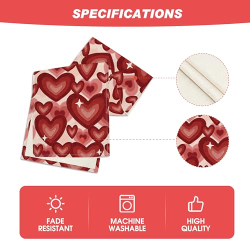 Artoid Mode Love Hearts Valentine's Table Runner 13x60 Inch Red Home Decor