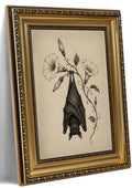 Bat Wall Art Canvas Print - Gothic Style 9x11 Inches Variation Bat 1
