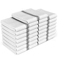 Zeppoli 15 Pack Kitchen Towels - Black Stripe 14x25 Natural Cotton Reusable Dish Cloths