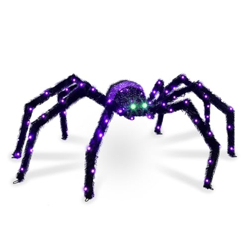 Gleamfest 4.2FT Giant Halloween Spider with 90 LEDs - Outdoor Decor, Waterproof, Light Up Spider - Variation of THIS listing