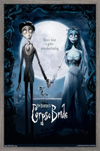Tim Burton's The Corpse Bride Wall Poster - Barnwood Frame 22.375" x 34" - Modern Decor