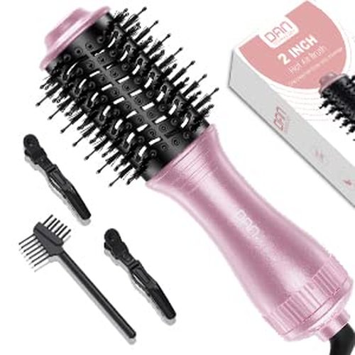 DAN Technology Auto Dual Voltage Hair Dryer Brush,110V-120V/220V-240V,Travel Brush Hair Dryer,Small Blow DryerBrush,one Step Hair Dryer and volumizer for Women