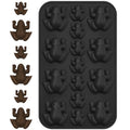Domensi Black 12 Cavity Silicone Frog Chocolate Mold Candy Ice Tray - Cute Design