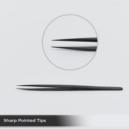 Professional Eyelash Extension Tweezers - Stainless Steel Eyelash Extension Kit - Pack of 2 Eyelashes Extension Tweezers – Lash Tweezers for Eyelash Extensions - False Eyelash Applicator tool.