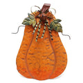 13.5-inch Metal Pumpkin Outdoor Fall Decor - Rustic Porch Halloween & Thanksgiving