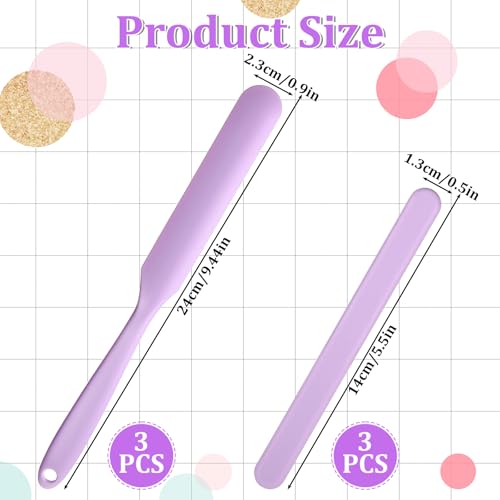 Silicone Wax Applicator Sticks - Non-stick Hair Removal & Face Mask Tools - 6 Pack