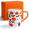 Halloween Mug 11 Oz Ceramic Pumpkin Ghost Coffee Cup with Gift Box - Fall Decor
